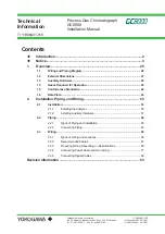 Preview for 1 page of YOKOGAWA GC8000 Installation Manual