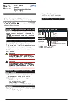 Preview for 1 page of YOKOGAWA JUXTA MH7D User Manual