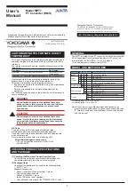 Preview for 1 page of YOKOGAWA JUXTA MPT7 User Manual