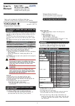 Preview for 1 page of YOKOGAWA JUXTA VJB3 User Manual