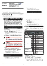 Предварительный просмотр 1 страницы YOKOGAWA JUXTA VJD1 User Manual