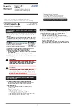 Preview for 1 page of YOKOGAWA JUXTA VJH1 User Manual