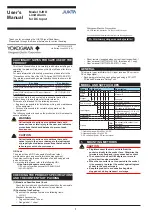 YOKOGAWA JUXTA VJHK Installation Instructions preview