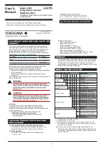 Предварительный просмотр 1 страницы YOKOGAWA JUXTA VJP8 User Manual