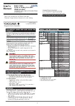 Preview for 1 page of YOKOGAWA JUXTA VJQ8 Series User Manual