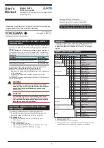 Preview for 1 page of YOKOGAWA JUXTA VJR6 User Manual