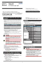 YOKOGAWA JUXTA VJTK Installation Instructions Manual preview