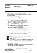 Preview for 97 page of YOKOGAWA PH71 User Manual