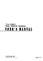 YOKOGAWA TA720 User Manual preview