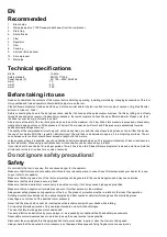 Preview for 3 page of Yokota E-PDA-4 Manual