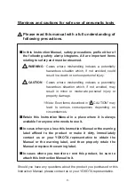 Предварительный просмотр 11 страницы Yokota G400H-S Instruction Manual