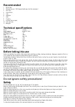 Preview for 4 page of Yokota TKA-120/L Manual