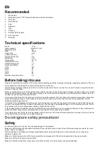 Preview for 3 page of Yokota TOKU MG-1B Manual