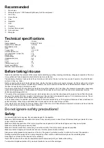 Предварительный просмотр 4 страницы Yokota YLT70AL Manual