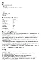 Preview for 3 page of Yokota YLTX110E Manual