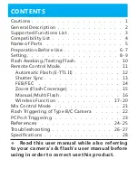 Предварительный просмотр 2 страницы Yongnuo E-TTL User Manual