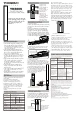 Yongnuo YN360S User Manual предпросмотр