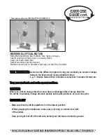 Preview for 21 page of York Fitness 3600 Elliptical Exercises & Instruction Manual