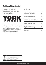 Preview for 2 page of York Fitness 5000SC Owner'S Manual