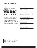 Preview for 2 page of York Fitness 51113 Owner'S Manual