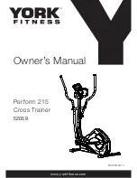 Preview for 1 page of York Fitness 52059 Owner'S Manual