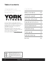 Preview for 2 page of York Fitness 52059 Owner'S Manual