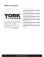 Preview for 2 page of York Fitness 530 Bench 45069 Owner'S Manual