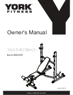 Preview for 1 page of York Fitness 540 Owner'S Manual