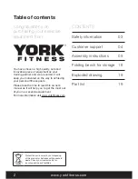 Preview for 2 page of York Fitness 540 Owner'S Manual