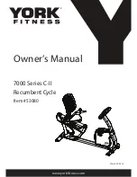 Предварительный просмотр 1 страницы York Fitness 7000 Series C-II Owner'S Manual