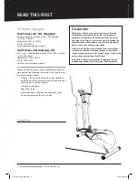 Предварительный просмотр 2 страницы York Fitness Accomplish X-Trainer 52028 Instruction Manual