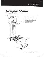 Предварительный просмотр 5 страницы York Fitness Accomplish X-Trainer 52028 Instruction Manual