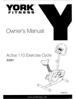 Предварительный просмотр 1 страницы York Fitness Active 110 53061 Owner'S Manual