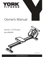 Preview for 1 page of York Fitness Active 110 Rower Owner'S Manual