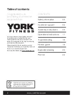 Preview for 2 page of York Fitness Active 120 Owner'S Manual