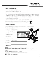 Preview for 5 page of York Fitness anniversary c202 Owner'S Manual