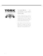 Preview for 2 page of York Fitness anniversary g201 Owner'S Manual