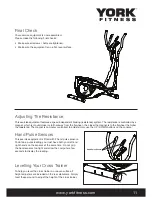 Preview for 11 page of York Fitness Aspire Cross Trainer 52056 Owner'S Manual