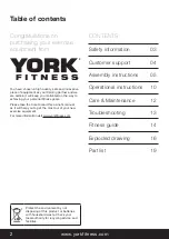 Preview for 2 page of York Fitness Atomic Owner'S Manual