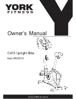 Preview for 1 page of York Fitness C415 Owner'S Manual