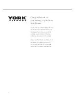 Предварительный просмотр 2 страницы York Fitness espace Owner'S Manual