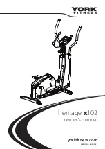 Предварительный просмотр 1 страницы York Fitness heritage x102 Owner'S Manual