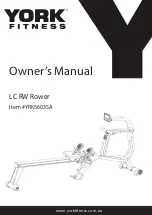 York Fitness LC RW Rower Owner'S Manual предпросмотр