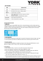 Preview for 11 page of York Fitness LC RW Rower Owner'S Manual