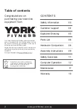 Preview for 2 page of York Fitness T700 Owner'S Manual