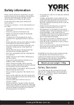 Предварительный просмотр 3 страницы York Fitness T700 Owner'S Manual