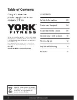 Предварительный просмотр 2 страницы York Fitness YBR-PR-210 Owner'S Manual