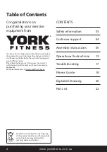 Preview for 2 page of York Fitness YRK53104A Owner'S Manual