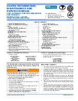 Preview for 1 page of York International DGAA User'S Information, Maintenance And Service Manual