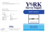 York Survey Supply 261640 Operating Instructions preview